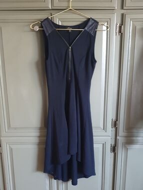 High-Low Sleeveless V-Neck Dress